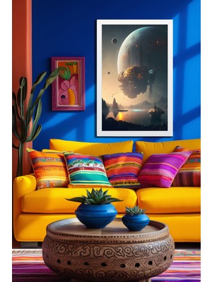 Marsilyan Space, Uzay, Yapay Zeka Mdf Plastik Çerçeveli Dekoratif Tablo 148