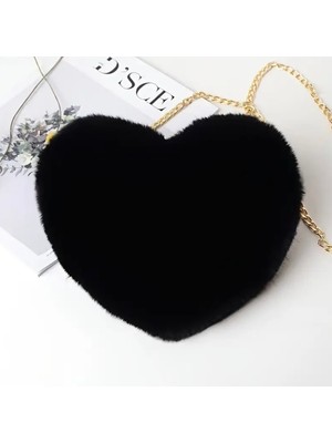 Kalp Peluş Çanta