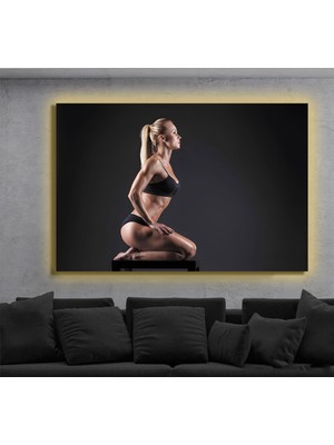 Marsilyan LED Işıklı Kanvas Tablo, 3D Dekoratif Baskılı Tablo Yapay Zeka Destekli Modern Tasarımlar 66