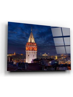 Galata Kulesi Cam Tablo | Hediyelik, Dekoratif, Ofis, Mutfak