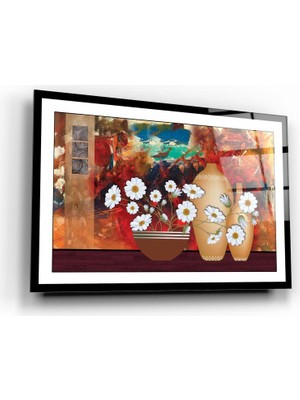 Marsilyan Çiçekler Cam Tablo | Hediyelik, Dekoratif, Ofis, Mutfak