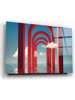 Marsilyan Köprü Manzara Cam Tablo | Hediyelik, Dekoratif, Ofis, Mutfak