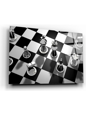 Marsilyan Satranç Cam Tablo | Hediyelik, Dekoratif, Ofis, Mutfak