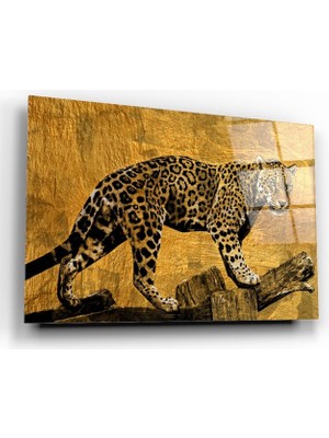 Marsilyan Leopar Cam Tablo | Hediyelik, Dekoratif, Ofis, Mutfak