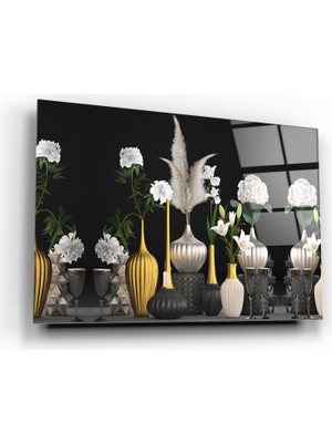 Marsilyan Çiçekler Cam Tablo | Hediyelik, Dekoratif, Ofis, Mutfak