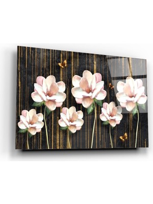 Marsilyan Çiçekler Cam Tablo | Hediyelik, Dekoratif, Ofis, Mutfak