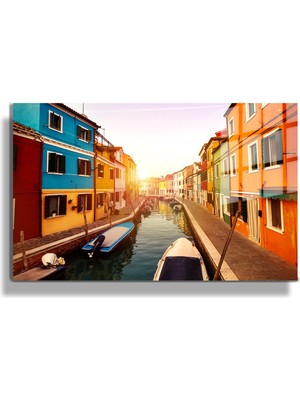 Marsilyan Şehirler ve Manzaralar, Yapay Zeka Destekli, 3D Dekoratif Baskı Yatay Cam Tablo 115