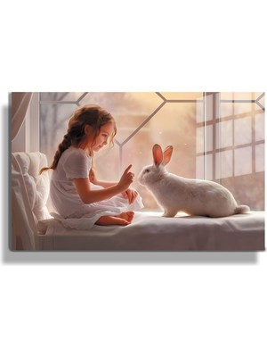 Marsilyan Eğlenceli Hayvanlar, Yapay Zeka Destekli, 3D Dekoratif Baskı Yatay Cam Tablo 42