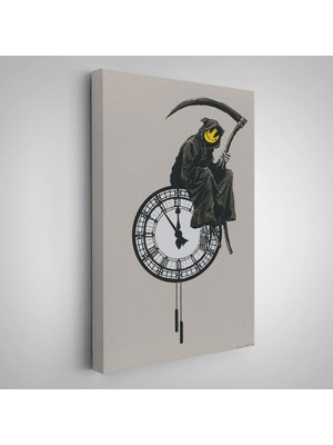 Banksy - Gülen Azrail Tablosu - Grin REAPER-7313