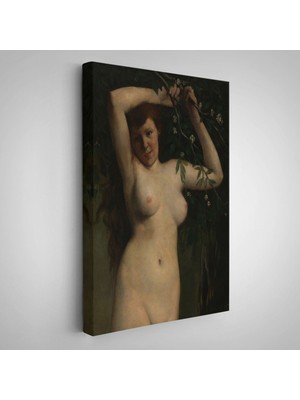 Gustave Courbet - Dallara Tutunan Nü Kadın TABLOSU-7364