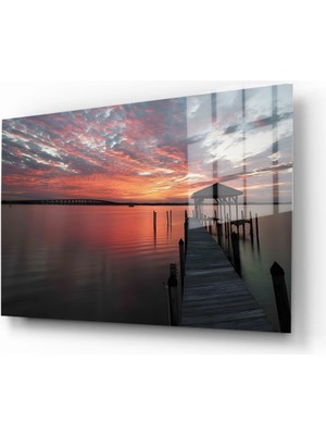 Marsilyan Doğa, Manzara 3D Dekoratif Baskı Yatay Cam Tablo 01