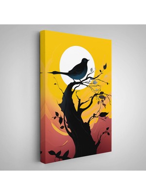 Ağaç Üstündeki Soyut Kuş TABLOSU-7614