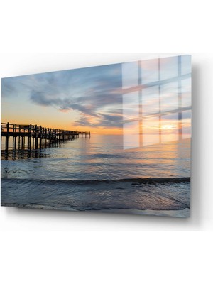 Marsilyan Doğa, Manzara 3D Dekoratif Baskı Yatay Cam Tablo 01