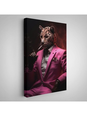 Sigara Içen Pembe Leopar TABLO-7974