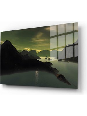 Doğa, Manzara 3D Dekoratif Baskı Yatay Cam Tablo 01
