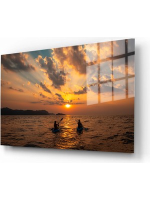 Doğa, Manzara 3D Dekoratif Baskı Yatay Cam Tablo 01