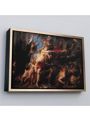 Marsilyan Çerçeveli Peter Paul Rubens’in Savaşın Sonuçları TABLOSU-6655