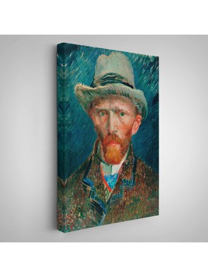 Vincent Van Gogh - Hasır Şapkalı Otoportre TABLOSU-7452