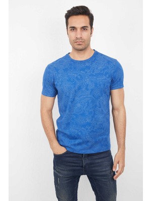 Voltaj Wrap Erkek Tişört Saks