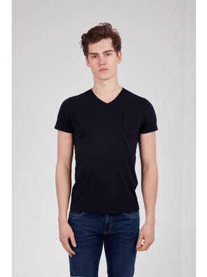 Voltaj Rick Erkek Tişört Lacivert