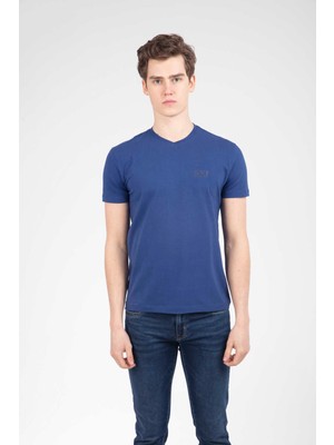 Nick Erkek Tişört Kobalt