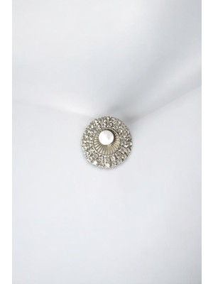 Incili Metal Midye Broş