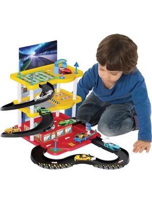 3 Katlı Garaj Oyun Seti Otopark Seti Araba Pisti Set Hotwheels Setler Eğlenceli Yarış Park Istasyonu