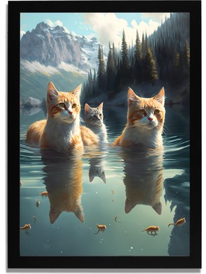 Yapay Zeka Görselli Mdf Plastik Çerçeveli Dekoratif Tablo