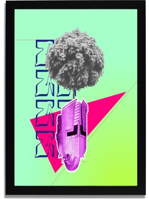 Yapay Zeka Görselli Mdf Plastik Çerçeveli Dekoratif Tablo