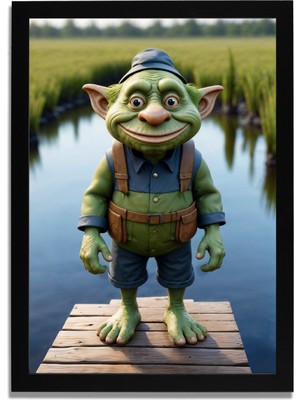 Yapay Zeka Görselli Mdf Plastik Çerçeveli Dekoratif Tablo