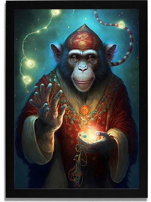 Yapay Zeka Görselli Mdf Plastik Çerçeveli Dekoratif Tablo