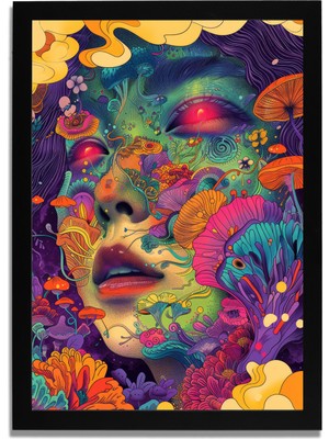 Yapay Zeka Görselli Mdf Plastik Çerçeveli Dekoratif Tablo