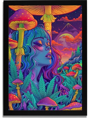 Yapay Zeka Görselli Mdf Plastik Çerçeveli Dekoratif Tablo