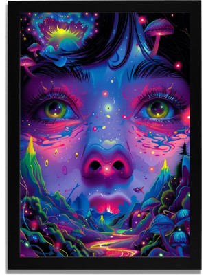 Yapay Zeka Görselli Mdf Plastik Çerçeveli Dekoratif Tablo