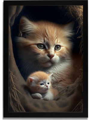 Yapay Zeka Görselli Mdf Plastik Çerçeveli Dekoratif Tablo