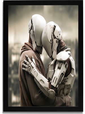 Yapay Zeka Görselli Mdf Plastik Çerçeveli Dekoratif Tablo