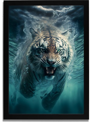 Yapay Zeka Görselli Mdf Plastik Çerçeveli Dekoratif Tablo