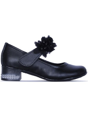 Ayakcenter 26-Herbebe Fırfırlı 3cm Kız Çocuk Topuklu Ayakkabı