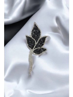 Yapıştırma Taşlı Yaprak Desen Aksesuar 2'li Paket