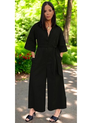 Keten Günlük Tulum Elbise