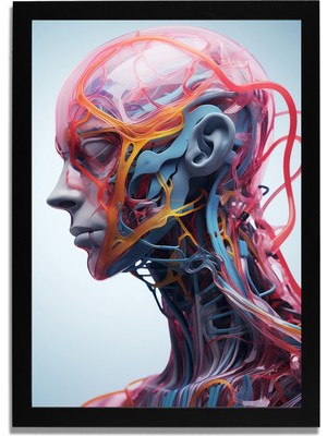 Yapay Zeka Görselli Mdf Plastik Çerçeveli Dekoratif Tablo