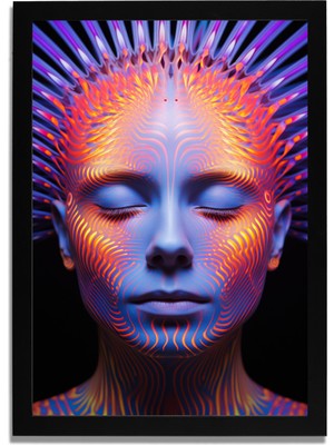 Yapay Zeka Görselli Mdf Plastik Çerçeveli Dekoratif Tablo