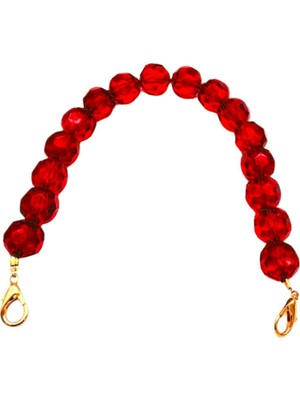 Angel Çanta Aksesuar 41 Cm Kırmızı Petek Model  Çanta Sapı Light Metalli