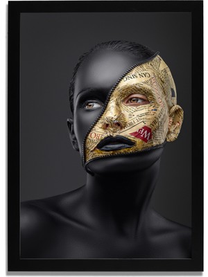 Yapay Zeka Görselli Mdf Plastik Çerçeveli Dekoratif Tablo