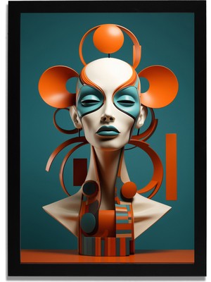 Yapay Zeka Görselli Mdf Plastik Çerçeveli Dekoratif Tablo