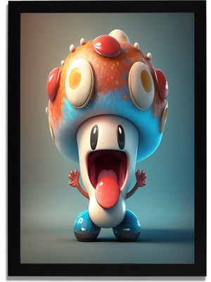 Yapay Zeka Görselli Mdf Plastik Çerçeveli Dekoratif Tablo