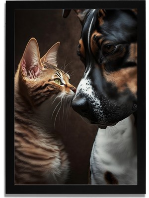 Yapay Zeka Görselli Mdf Plastik Çerçeveli Dekoratif Tablo