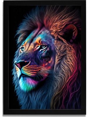 Yapay Zeka Görselli Mdf Plastik Çerçeveli Dekoratif Tablo