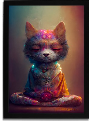 Yapay Zeka Görselli Mdf Plastik Çerçeveli Dekoratif Tablo