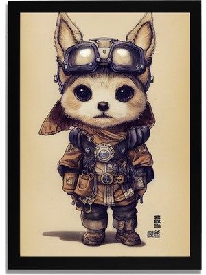 Yapay Zeka Görselli Mdf Plastik Çerçeveli Dekoratif Tablo